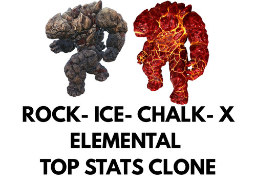 Rock ice chalk elemental - ice, x